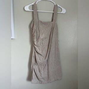 Abercrombie tan linen dress size XS